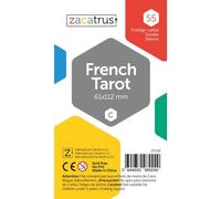 Fundas Zacatrus French Tarot, 55 Unidades, Fundas de Cartas, Juego de Mesa, Transparentes, Resistentes, Polipropileno, 61 mm X 112 mm