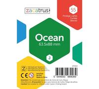 Fundas Zacatrus Ocean, 55 Unidades, Fundas de Cartas, Juego de Mesa, Transparentes, Resistentes, Polipropileno, 63,5 mm x 88 mm