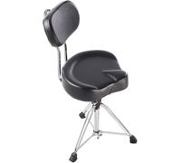 Funday Trono de tambor fabricado en Taiwán, estilo motocicleta ajustable con asiento de respaldo grande, cómodo juego de batería y taburete de percusión