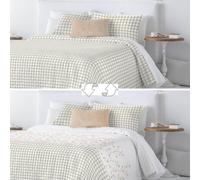 Fundeco Colcha bouti Modelo Cyntia Reversible para Primavera Verano (Caldera, Cama 150/160 (250 x 270 cm.))