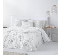 Fundeco Colcha bouti Modelo July Reversible para Primavera Verano (Gris, Cama 135/140 (235 x 270 cm.))