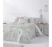Fundeco - Colcha Cama de 135 - Reversible Estampado Floral - Gramaje 200 g/m² - 235x270 - Color Caldera - Incluye 2 Fundas de Cojín Decorativo 50x70 cm (Meryl Caldera)