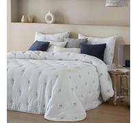 Fundeco - Colcha de Invierno Tejido Fantasía - Bouti Modelo Nadine Gris - Cama 135 - Incluye 2 Fundas Cojín 50 x 70 cm - Diseño Elegante y Suave al Tacto