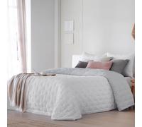 Fundeco - Colcha de Invierno Tejido Jacquard - Bouti Modelo Royal Gris - Cama 135 - Incluye 2 Fundas Cojín 50 x 70 cm - Diseño Elegante y Suave al Tacto