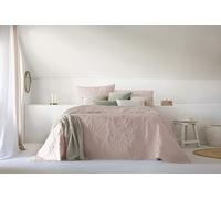 Fundeco - Colcha Entretiempo Cama 150 - Diseño Floral Elegante - Color Rose - Medida 250x270 cm - Incluye 2 Fundas de Cojín 50x70 cm - 100% Poliéster (Mireya Rose)