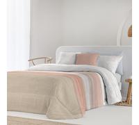 Fundeco - Edredón Conforter Estampado - Colcha de Invierno Modelo Dominic - Color Terra - Cama 105 - Incluye 1 Funda Cojín 50 x 70 cm - Suave y de Fácil Lavado