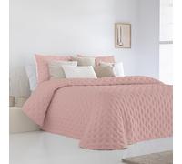Fundeco - Edredón Conforter Invierno - Colcha de Invierno Modelo Anisa - Color Malva - Cama 135 - Incluye 2 Fundas Cojín 50 x 70 cm - Suave y de Fácil Lavado