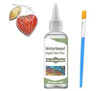 Fundente líquido de soldadura de 100 ml - Fundente de vidrieras para trabajos de soldadura, reparación de vidrio y más - Herramientas y suministros de vidrieras - Fundente de zinc líquido a