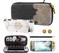 FUNDIARY Funda de transporte para Nintendo Switch OLED - Funda Tear of The Kingdom para Zelda - Bolsa protectora de almacenamiento de viaje con 10 ranuras para tarjetas de juego para consola Switch