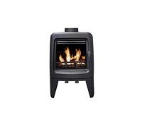 FUNDICIO - Estufa de leña de hierro fundido INA 5 kW | Diseño moderno, triple combustión, vidrio cerámico 750°, 100 m³ calefactables | Alta eficiencia 78,8% | Certificada 4 estrellas