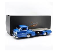 Fundición a presión 1:18 For Benz 1954 Silver Arrow Transportador Remolque Blue Miracle Modelo Coche Aleación Modelo Vehículo Coleccionables Vehículos Réplica