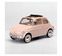 Fundición a presión 1:18 For Fiat Classic 500L Vintage 1968 Modelo Coche Aleación Completamente Cerrado Estático Modelo Vehículo En Miniatura Decoración Vehículos Réplica(Pink)