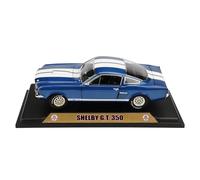 Fundición a presión 1/18 For Ford 1966 Classics Shelby GT350 Modelo Coche Aleación Coleccionables Puerta Completamente Abierta Modelo Vehículo En Miniatura Decoración Vehículos Réplica(Blue)