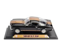 Fundición a presión 1/18 For Ford 1966 Classics Shelby GT350 Modelo Coche Aleación Coleccionables Puerta Completamente Abierta Modelo Vehículo En Miniatura Decoración Vehículos Réplica(Black)