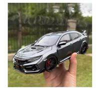 Fundición a presión 1:18 For Honda 2021 Civic Type R FK8 Modelo Coche Aleación Simulación Modelo Vehículo En Miniatura Completamente Abierto Decoración Vehículos Réplica(Chrome)