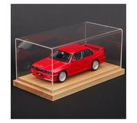 Fundición a presión 1:24 For BMW M3 E30 Vintage Serie 3 Aleación Modelo Coche Deportivo Colección Simulación Puerta Completamente Abierta Modelo Vehículo En Miniatura Vehículos Réplica(Red with Base)
