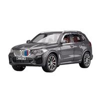 Fundición a presión 1:24 For BMW XM X5 SUV Serie Aleación Simulación Coche Modelo Sonido Y Luz Retroceso Modelo Miniatura Colección Adornos Vehículos Réplica(X5 Gray)
