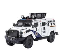 Fundición a presión 1:24 For Iveco SWAT Police Car City Rescue Fire Truck Modelo Coche Aleación Sonido Y Luz Puerta Completamente Abierta Modelo Vehículo En Miniatura Vehículos Réplica(1:24 SWAT White