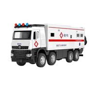 Fundición a presión 1:24 For Iveco SWAT Police Car City Rescue Fire Truck Modelo Coche Aleación Sonido Y Luz Puerta Completamente Abierta Modelo Vehículo En Miniatura Vehículos Réplica(1:24 Ambulance)
