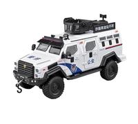 Fundición a presión 1:24 For Iveco SWAT Police Car City Rescue Fire Truck Modelo Coche Aleación Sonido Y Luz Puerta Completamente Abierta Modelo Vehículo En Miniatura Vehículos Réplica(1:24 SWAT White
