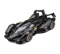Fundición a presión 1:24 For Lamborghini V12GT Concept - Coche Deportivo con Sonido Y Luz, Modelo Coche Aleación con Retroceso, Modelo Vehículo En Miniatura Vehículos Réplica(Black)