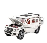 Fundición a presión 1:24 For Mercedes-Benz G63 SUV 6 * 6 Modelo Coche Simulación Aleación con Sonido Y Luz, Colección Modelos En Miniatura con Retroceso Vehículos Réplica(G63 Pink)