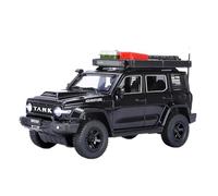Fundición a presión 1:24 For Tanque 300 Versión Modificada SUV Serie Aleación Simulación Modelo De Coche Sonido Y Luz Pull-Back Modelo Miniatura Colección Vehículos Réplica(Black)