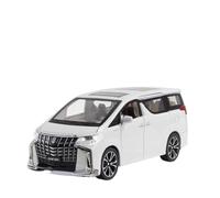 Fundición a presión 1:24 For Toyota Alphard Vellfire Business MPV Modelo Coche Aleación Simulación Sonido Y Luz Colección Modelos Coches Retroceso Vehículos Réplica(Alphard White)