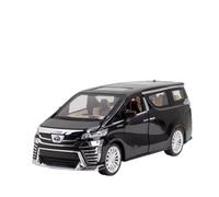Fundición a presión 1:24 For Toyota Alphard Vellfire Business MPV Modelo Coche Aleación Simulación Sonido Y Luz Colección Modelos Coches Retroceso Vehículos Réplica(Vellfire Black)