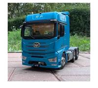 Fundición a presión 1:24 para Jiefang J7 Cabeza Tracción Camión Transporte Ingeniería Modelo Auto Aleación Simulación Modelo De Vehículo En Miniatura Colección Vehículos Réplica(Soft Blue)