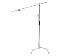 Fundición a presión resistente 330 cm luz reflector trípode C Stand con brazo auge para Aputure Godox, robusto y duradero y diseño ajustable, con mango de esponja