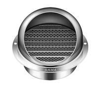 Fundido Robusto Rejilla de Ventilación de Acero Inoxidable, Cubierta Escape Pared Redonda 304 80 60 130 190 250 300 mm con Deflector de Goteo, Tapa de Ventilación para Caseta, Conductos(400mm)