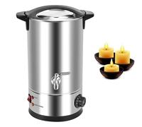 Fundidor de cera eléctrico grande de acero inoxidable para fabricación de velas, calentador profesional de parafina y cera de soja, ideal para producción de alto volumen