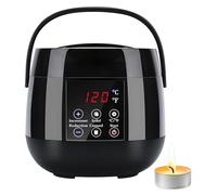 Fundidor de cera eléctrico, horno for hacer velas, 100 W, pantalla LED y recipiente de aluminio, temperatura ajustable, calentamiento rápido, temperatura máxima de 120 °C, hecho a mano.(B)