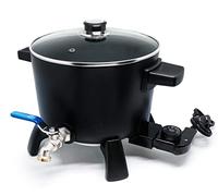 Fundidor de cera para hacer velas, olla de fusión de cera de vela de 6 cuartos con boquilla para base de jabón de cera de soja, fácil de verter, antiadherente y temperatura