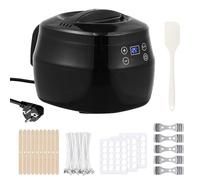 Fundidor de Cera Para Velas, Olla de Fusión de Vela Digital con Pantalla de Temperatur 1L Antiadherente Olla Eléctrica Para Derretir Cera de Soja Calentador de Velas con Boquilla Control de Temperatur