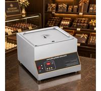 Fundidor De Chocolate Profesional 500W, Máquina Comercial Para Atemperar Chocolate 12Kg, Calentador Eléctrico Con Control Preciso De Temperatura 0-85°C Para La Elaboración Casera De Dulces(1Tanks)