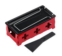 Fundidor De Queso Portátil Bandeja Sartén Asadora de Chocolate con Espátula | Fundidor interior de queso Para Cocina Barbacoa Hogar Restaurante Apartamento Fiesta Reunión Camping Senderismo Rojo