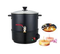 Fundidor eléctrico de cera para hacer velas con control de temperatura y boquilla de vertido, capacidad de 6 L, 8 L, 10 L, ideal para velas caseras y manualidades de cera