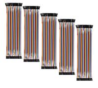 Funduino 40 cables para tabla de paneles, 20 cm hembra/hembra w/w F2F, compatible con Arduino, Raspberry Pi y Breadboards con cuadrícula de 2,54 mm, 5 unidades