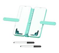 FUNFANG Caja de lápices para niñas, estuche rosa para niñas, estuche para lápices NBX y estantería de lectura plegable, estuche multifunción 2 en 1, soporte de lectura ajustable con bloc de escritura,