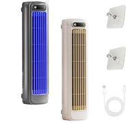 Funfany Ace Enfriador, 2025 Unidad de Aire Acondicionado Personal Ultrasilencioso, Aire Acondicionado Portátil Recargable de 3 Velocidades, Diseño de Escritorio/Torre/Montaje en Pared (Beige+Gris)