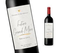 FunFest - Etiqueta Botella Vino Anuncio Embarazo - Future Grand-Mère (Abuela) - Regalo (Estilo Grande Cuvée) [Texto en Francés]