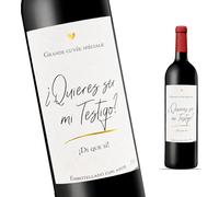 FunFest - Etiqueta para Botella de Vino Petición de Testigo - "¿Quieres ser mi Testigo?" (Grand Cru/ES)