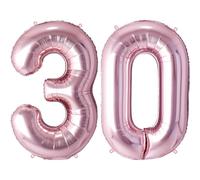 FUNFEST Globos Cumpleaños 30 Años Oro Rosa - Números Gigantes (100cm)
