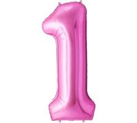 FUNFEST Palloncino Numero 1 Oro Rosa/Pink 100cm