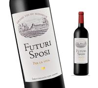 FunFest - Set de 2 Etiquetas para Botella de Vino Boda - "Futuri Sposi" (Texto en Italiano)
