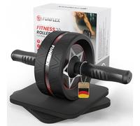 FUNFLEX Rodillo Abdominal para Entrenamiento de Core - Rueda AB con Empuñaduras Antideslizantes, Esterilla para Rodillas, Equipo Fitness Hogar