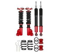 FUNFOB Amortiguadores para Coche Coilovers para Civic 2006-2011 Kit Suspensión Coilovers Altura Ajustable Kit Reducción Amortiguador Resorte Helicoidal Suspensiones de Aire(Rojo)