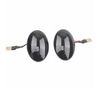 FUNFOB Intermitente Lateral Luz LED Dinámica Posición Lateral Lente Ahumada Guardabarros Delantero Coche Para Opel Para Corsa B Para Corsa C Luz Señal Giro Indicador Espejo(Smoked)